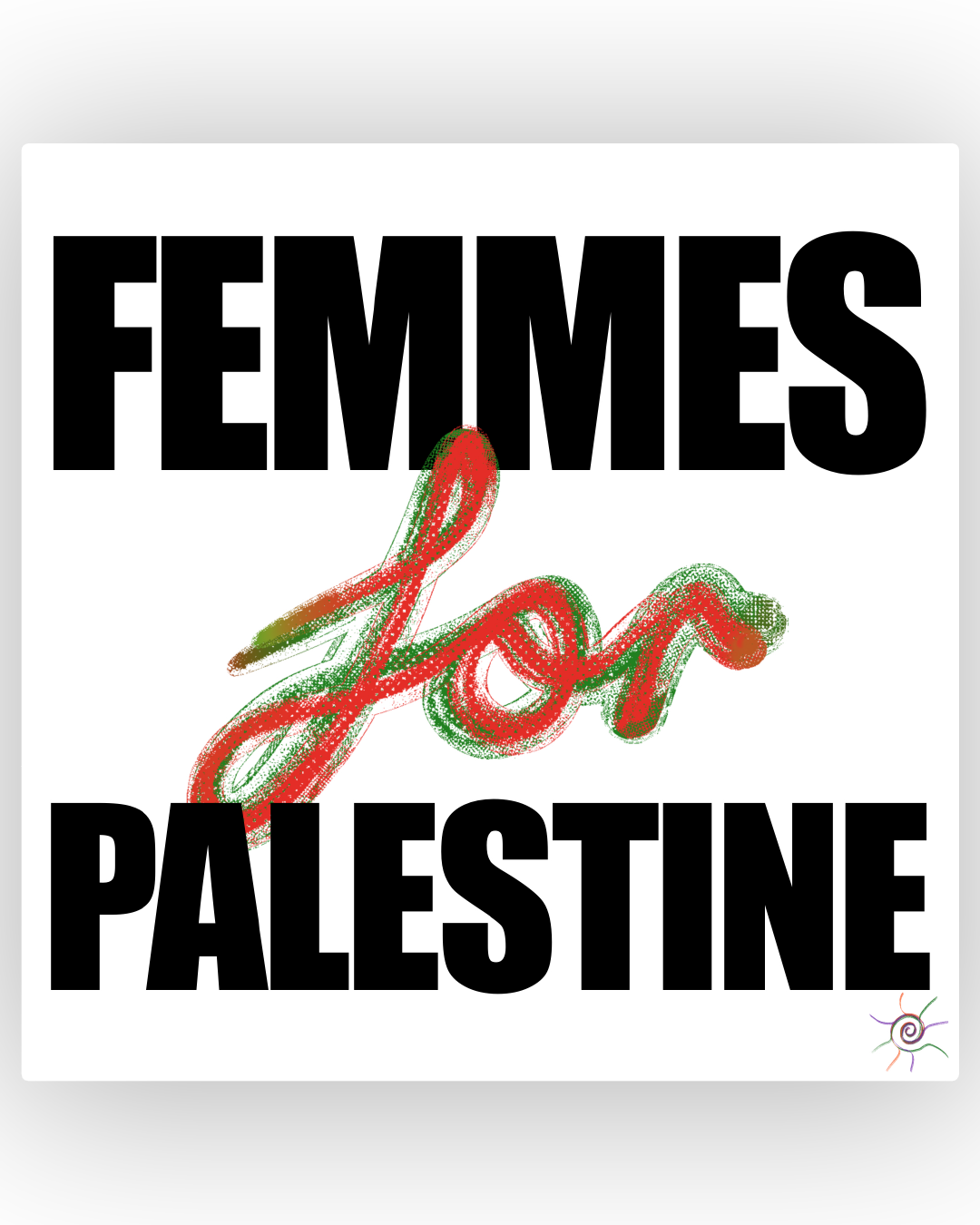 femmes4p femmes for palestine sticker - Görsel 1