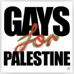 gays for palestine sticker